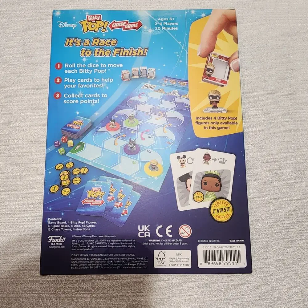 Disney bitty pop chase game with 4 unique bitty pop